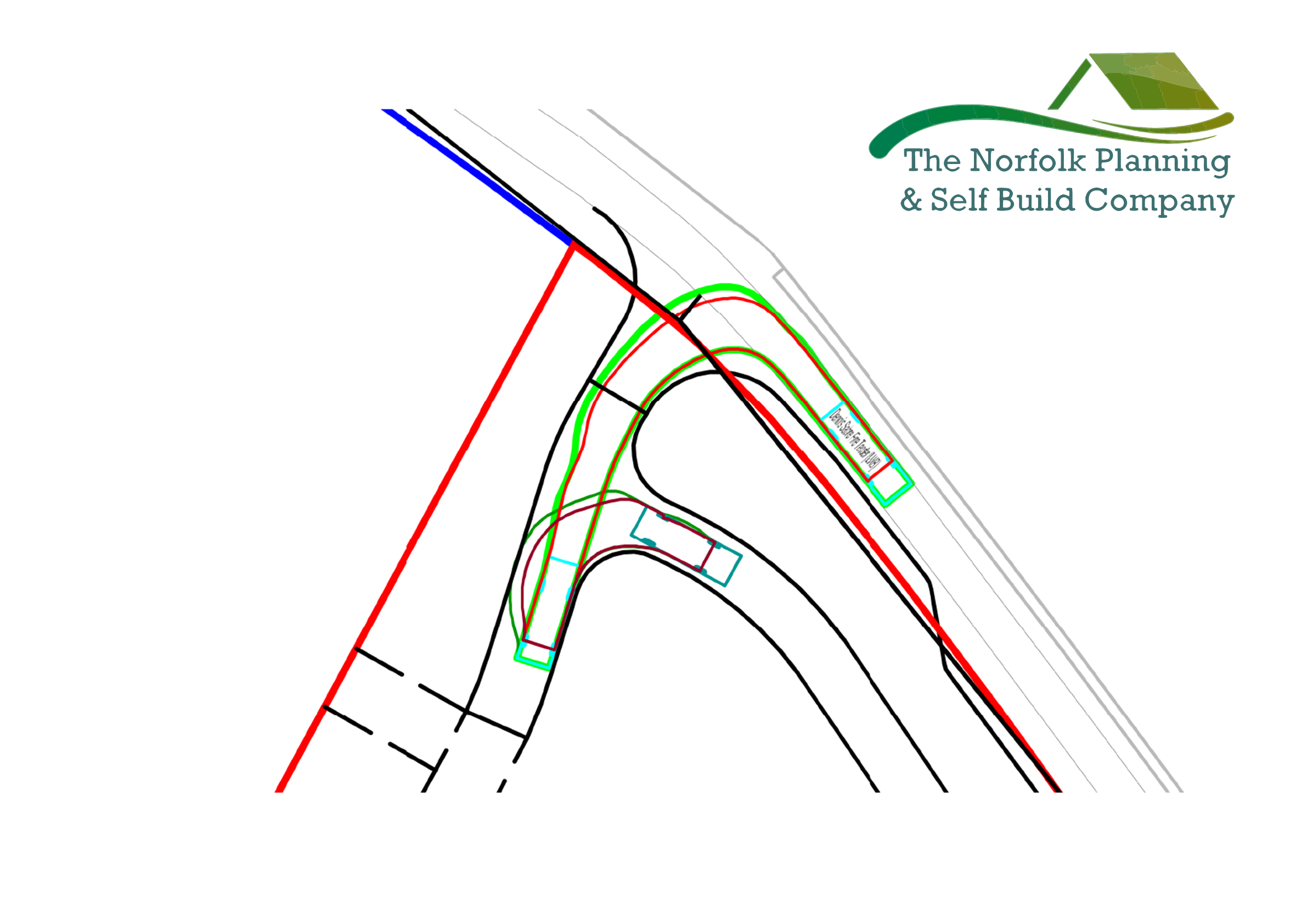 a cad drawing showing an example of a highways plan